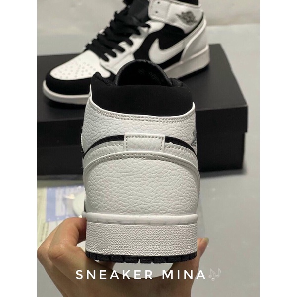Giày jordan trắng đen cao cổ 11  ❤️   thể thao nam nữ sneaker jd1 tặng kèm dây full box
