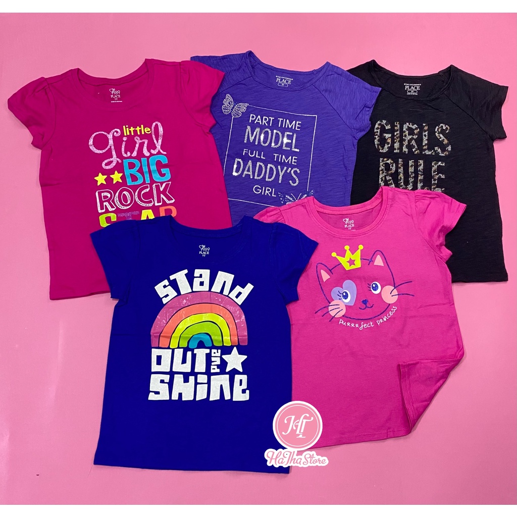 (SIZE 5Y: 17-18KG) Áo thun tay ngắn PI4C£ cho bé gái