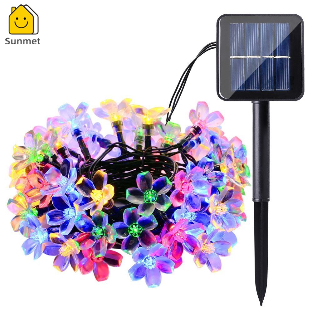 Đèn Trang Trí Hoa Anh Đào Bằng Năng Lượng Mặt Trời 6.5 Mét 30 Đèn Trang Trí Cây Cối Homestay noel Tiệm Trà Sữa