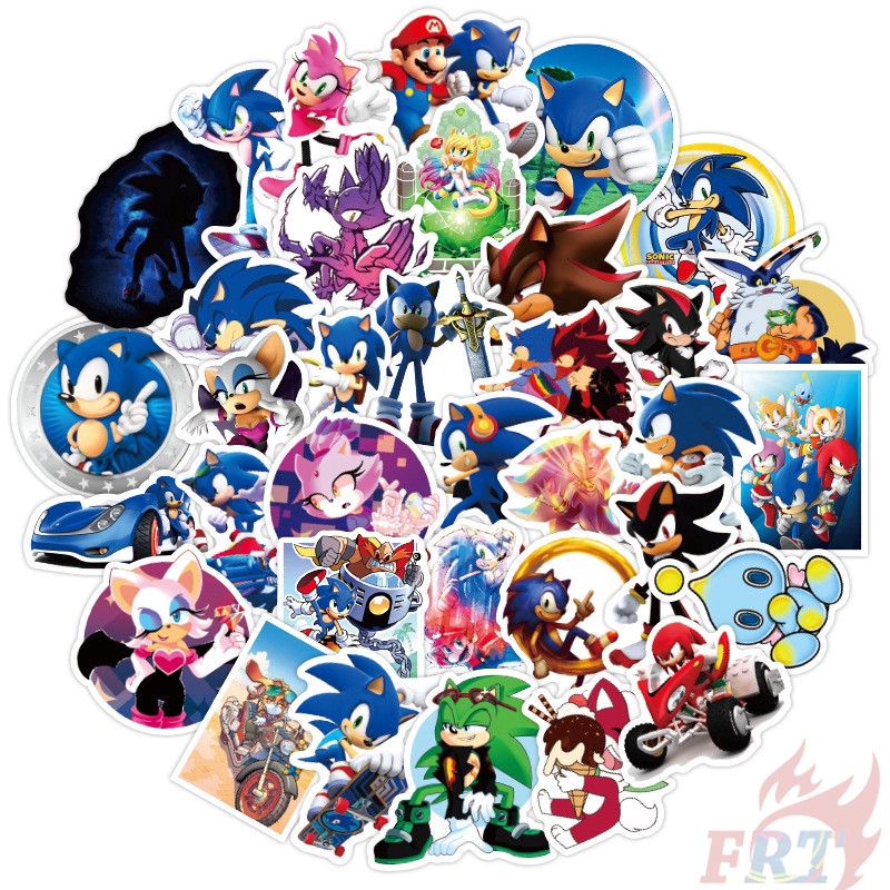 ❉ Sonic The Hedgehog Series 01 - Games Stickers ❉ 50Pcs/Set Sonikku za Hejjihoggu Fashion Mixed DIY Decals Doodle Stickers