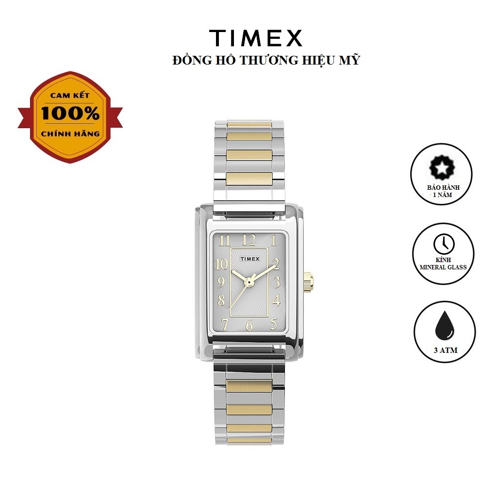 Đồng hồ Nữ Timex Classic 21mm TW2U44200 Dây Kim Loại - Chính Hãng
