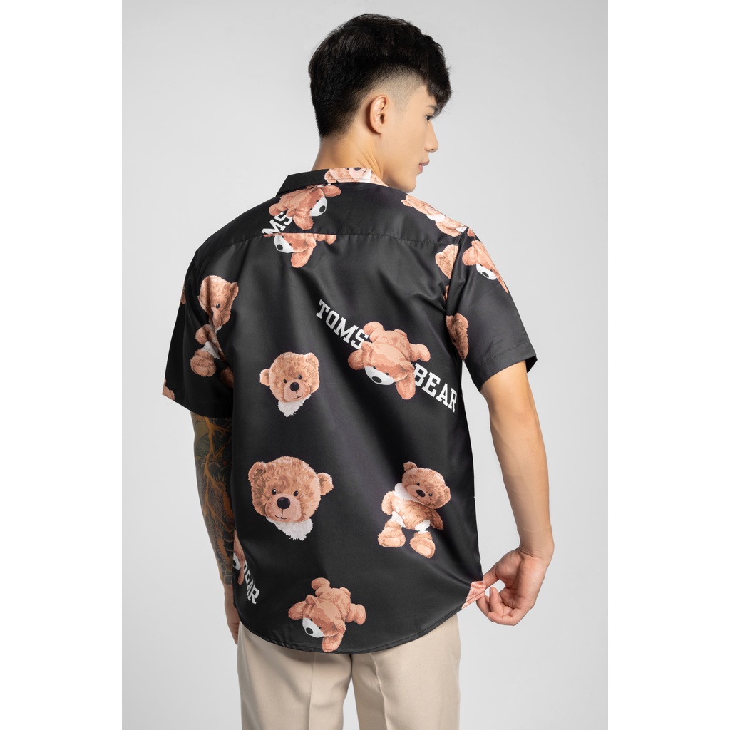 Áo Sơ Mi TOMSBEAR Nam/Nữ Fullbox, vải lụa thoáng mát, không nhăn, form regulafit, áo sơ mi tay ngắn