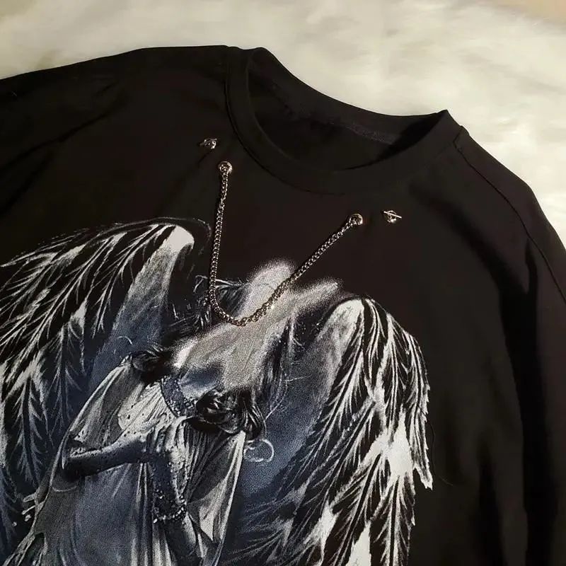 Áo thun tay ngắn dáng rộng màu nhuộm thời trang mùa hè cho nam