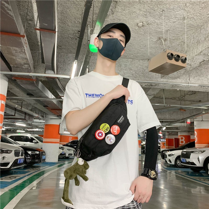 [Túi Bao Tử Đeo Chéo] [Túi đeo chéo unisex đi du lịch phong cách quai ngang ulzzang gắn khuy captain siêu cute 2021] | BigBuy360 - bigbuy360.vn