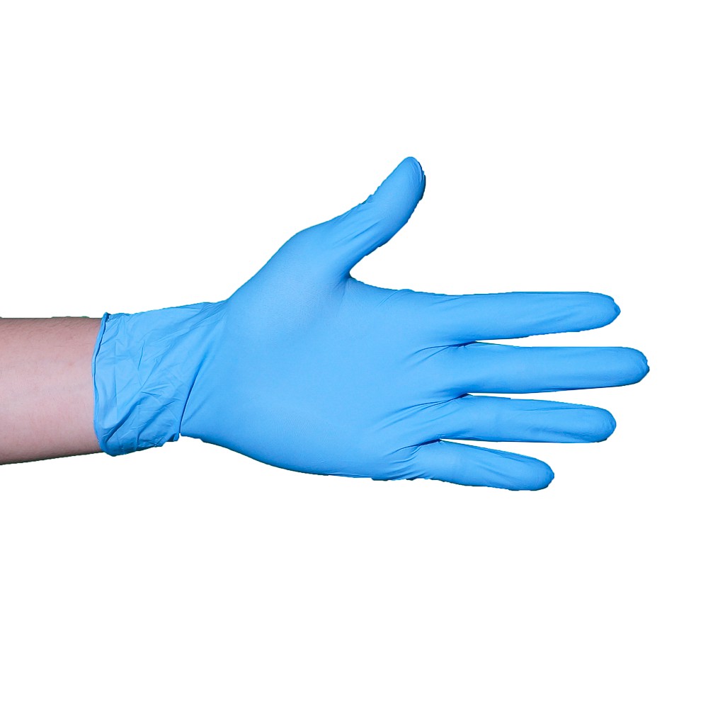 Găng tay y tế không bột màu xanh dùng trong y tế, chế biến thực phẩm, thủy sản, nông nghiệp hộp 100 chiếc
