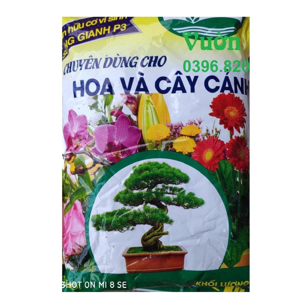 Phân hữu cơ vi sinh Sông Gianh chuyên Hoa và Cây Cảnh 2kg