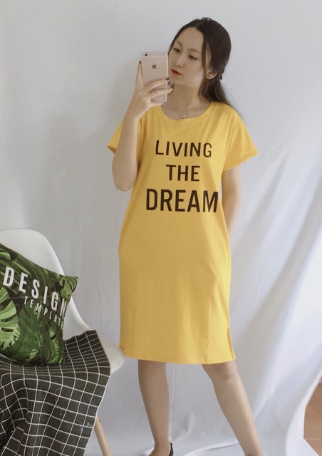 Váy suông túi eo Living form to chất đẹp