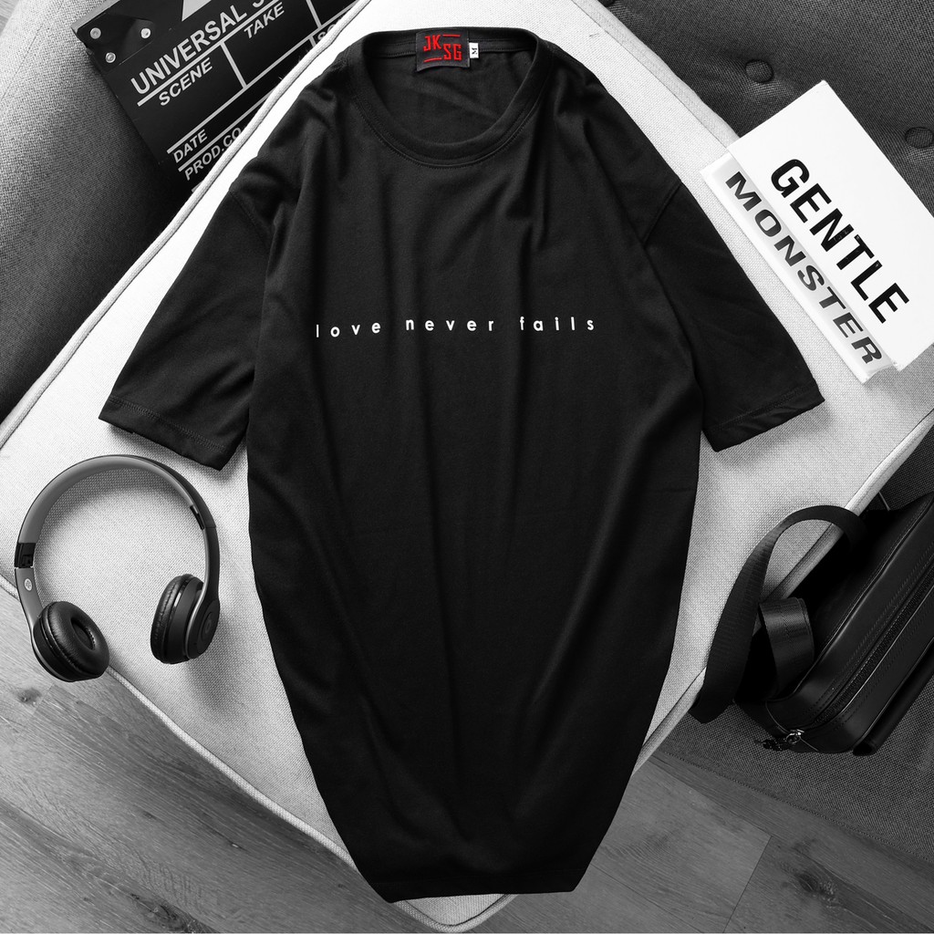 Áo Thun Cotton Cao Cấp Ngắn Tay Unisex, Chất Đẹp Co Giãn, Dày Dặn, Hình In Ý Nghĩa,Thời Trung Trẻ trung LOVE NEVER FAIL