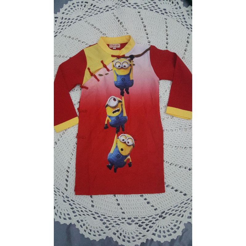 áo dài in 3D bé  size 3.4.5.6.7 .new 100%