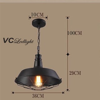 CHAO ĐÈN THẢ TRẦN RETRO PHI 360MM