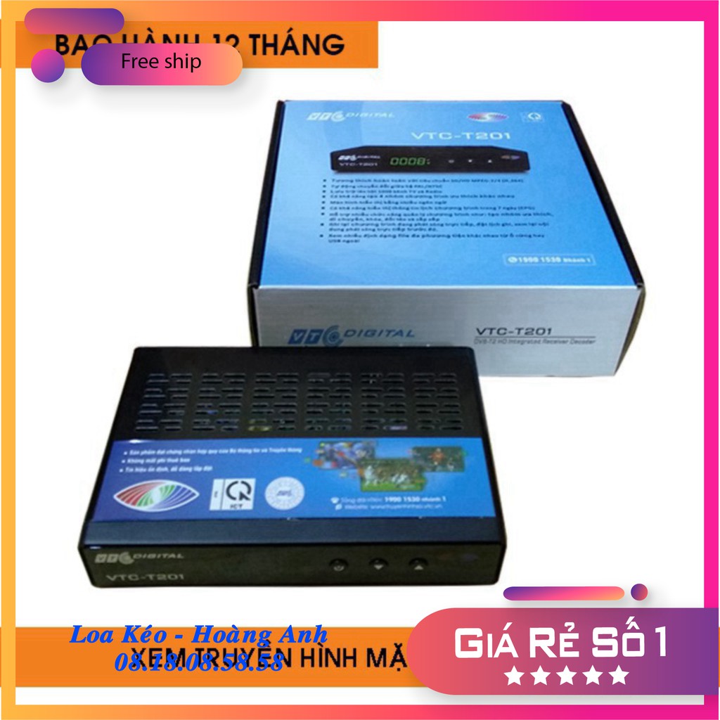 Đầu thu kỹ thuật số DVD -T2. VTC T201- giá tốt