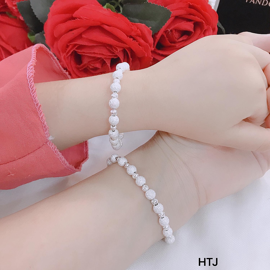 Lắc tay bi cát bạc ta