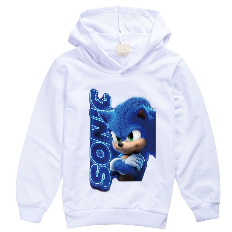 Áo Hoodies có nón dài tay in hình Sonic the Hedgehog Age 2-15 tuổi
