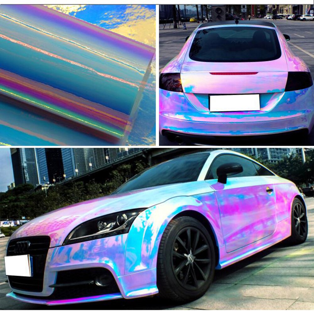 Rehoboth 10 / 30x100cm Chrome Cầu vồng Phim gương ba chiều Phim ảnh ba chiều Laser Cầu vồng Vinyl Xe máy Ô tô Ô tô Gói và Decal dán xe