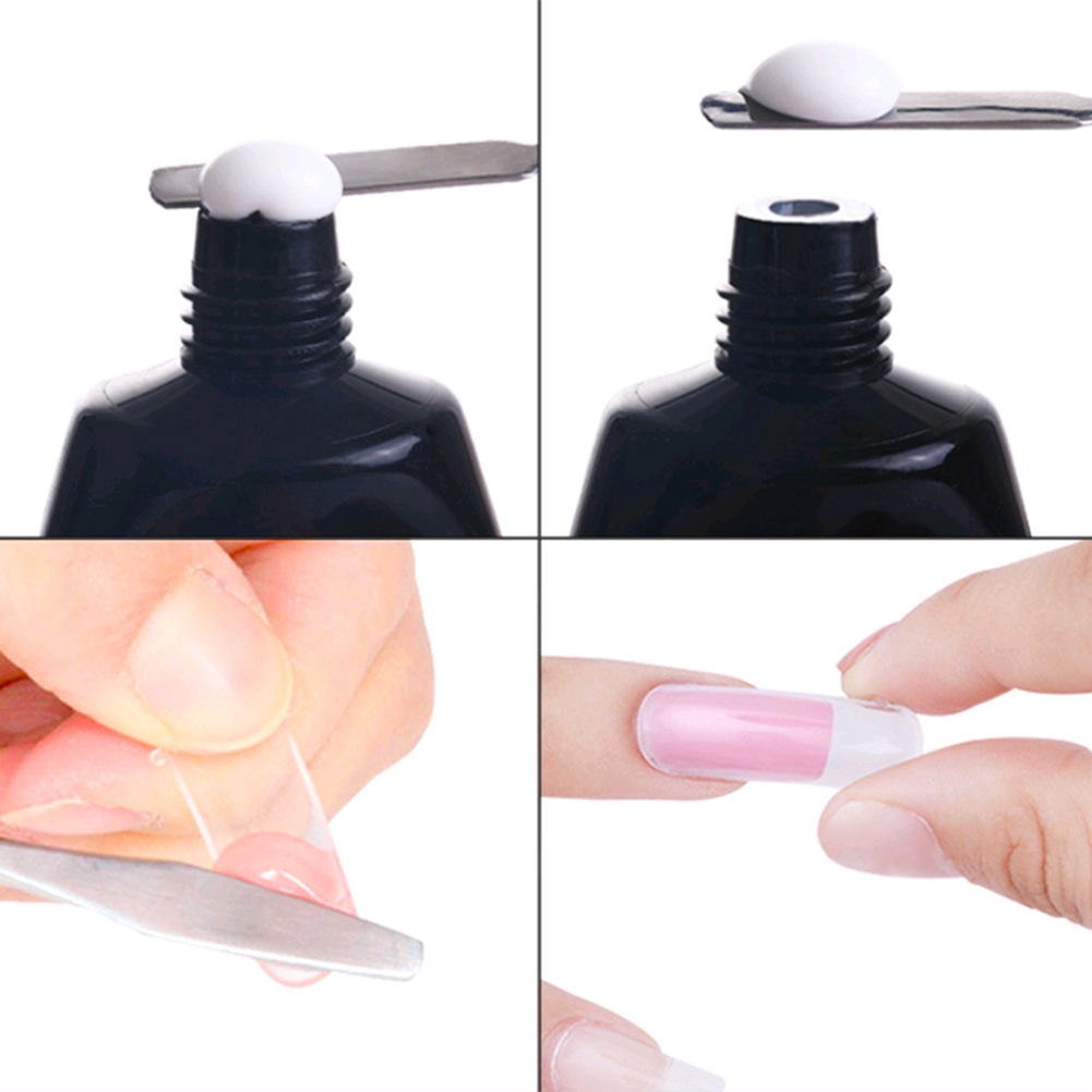 Set 100 móng giả bằng nhựa trong dùng để nối móng