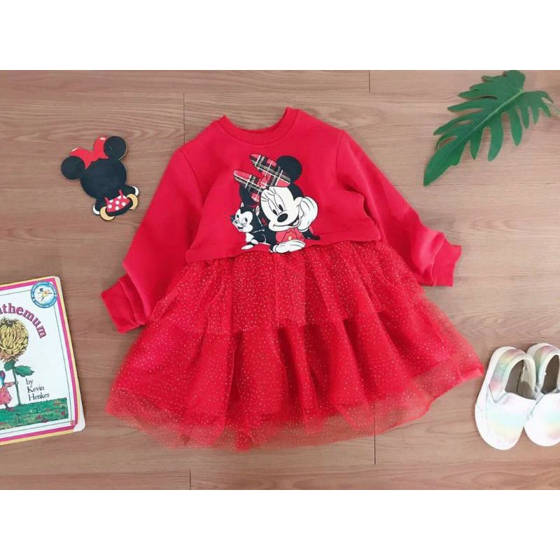 Váy mickey đỏ H.M cho bé 3-10y