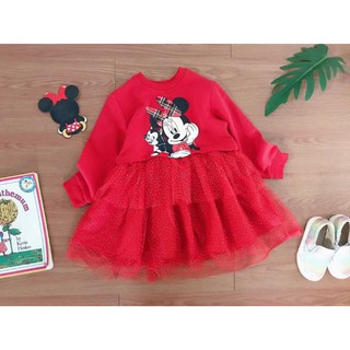 Váy mickey đỏ h.m cho bé 3-10y