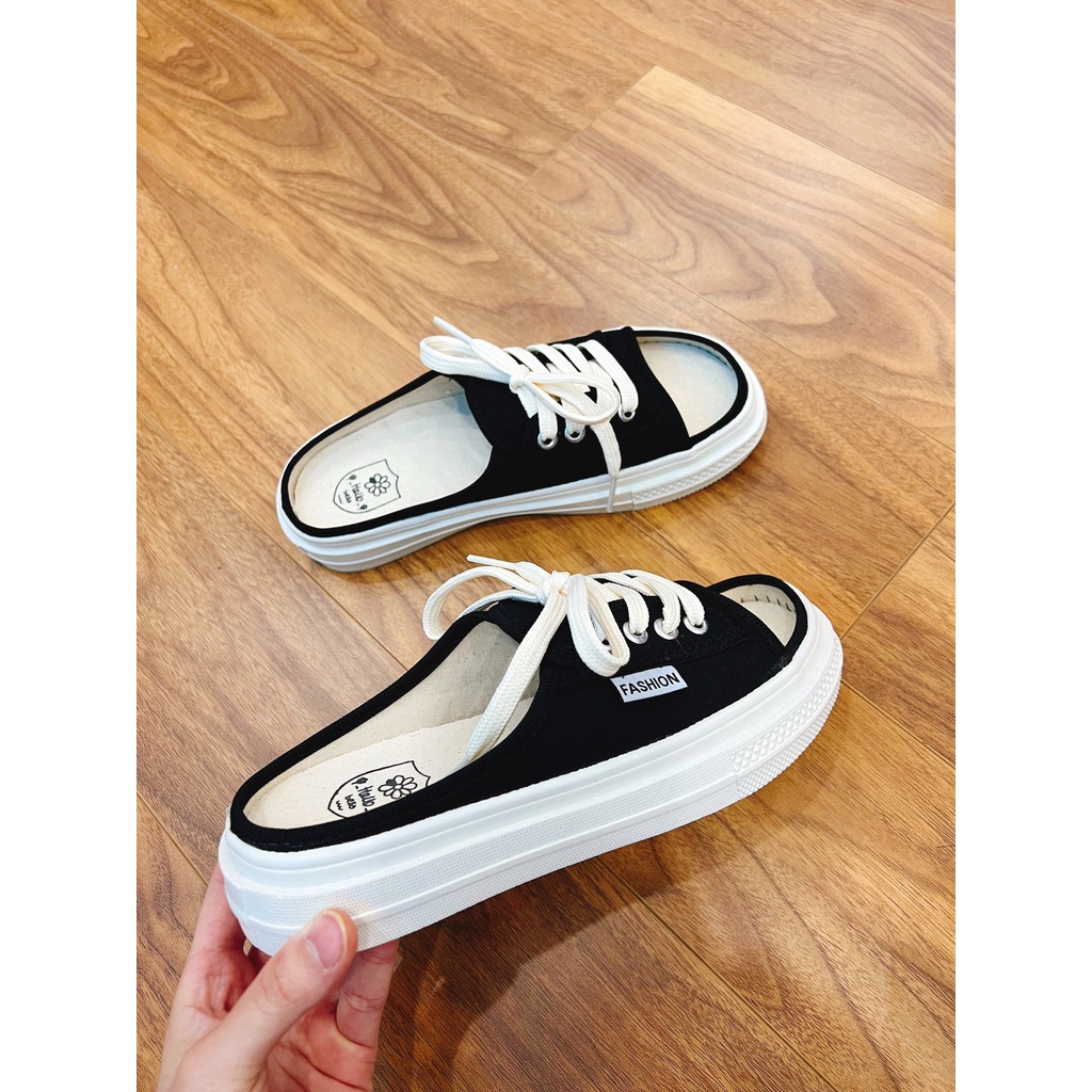 (3 MÀU) Dép sục nữ thời trang phối kẻ Jambear hót trend nữ tính