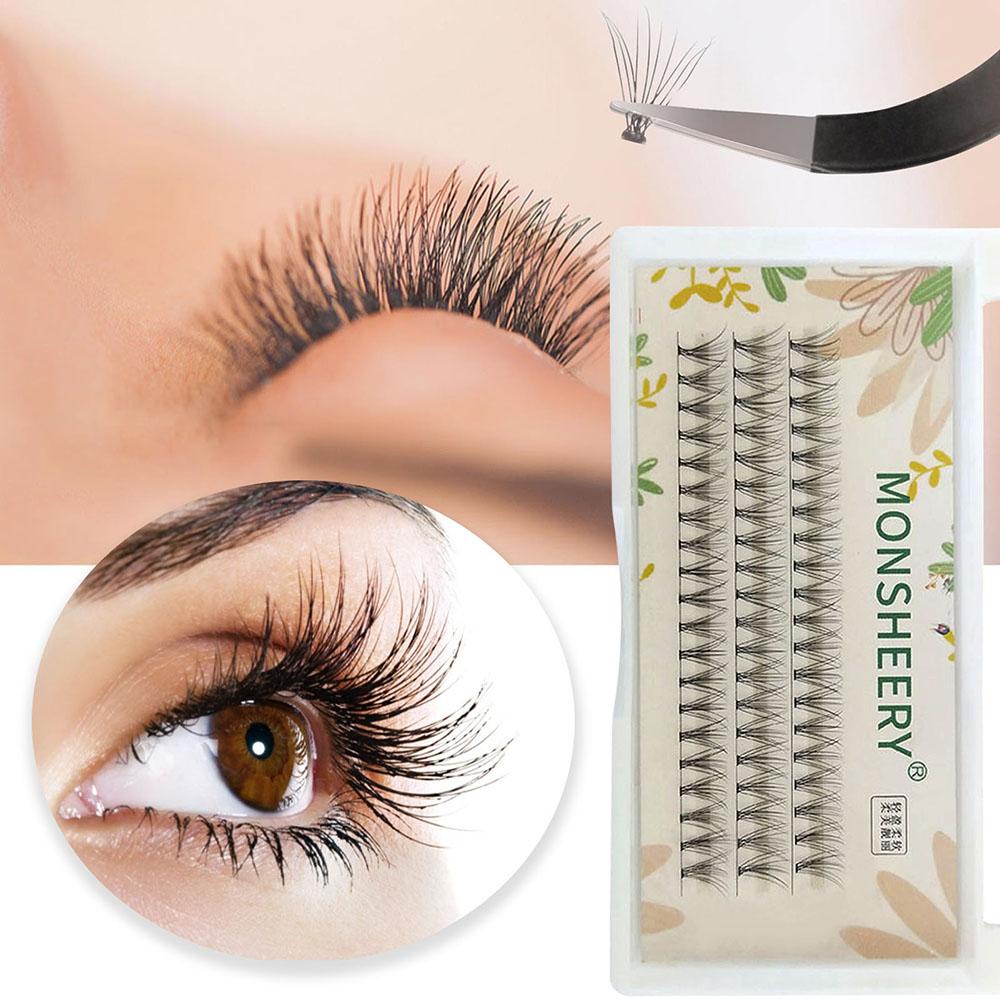 OCEANMAP Set 60 / 10 Cụm Lông Mi Giả Bằng Sợi Lông Chồn Uốn Cong Mi