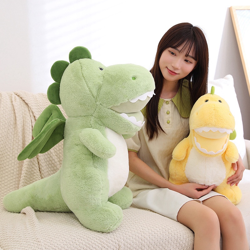 CÓ SẴN 60cm Gấu bông khủng long dễ thương, Búp bê khủng long xanh và đồ chơi nhồi bông