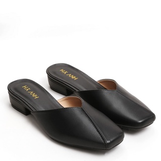Dép mules đắp chéo da lì xp-20 giày hà anh