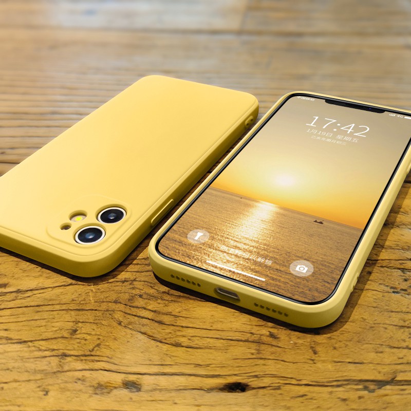 Ốp điện thoại silicon mềm dáng vuông 16 màu sắc cho iPhone 13 12 Pro Max 12 13Pro XS