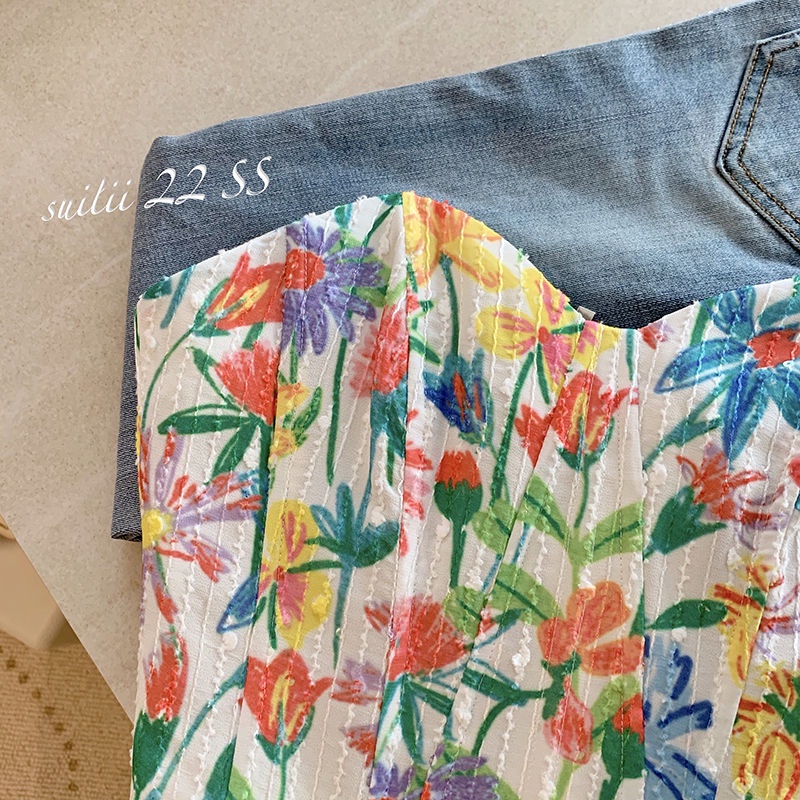 Áo Hai Dây Họa Tiết Hoa Thời Trang Mùa Hè Cho Nữ