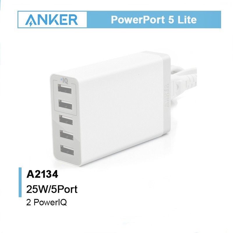 Bộ Sạc Anker PowerPort 5 Lite 25W Anker A2134