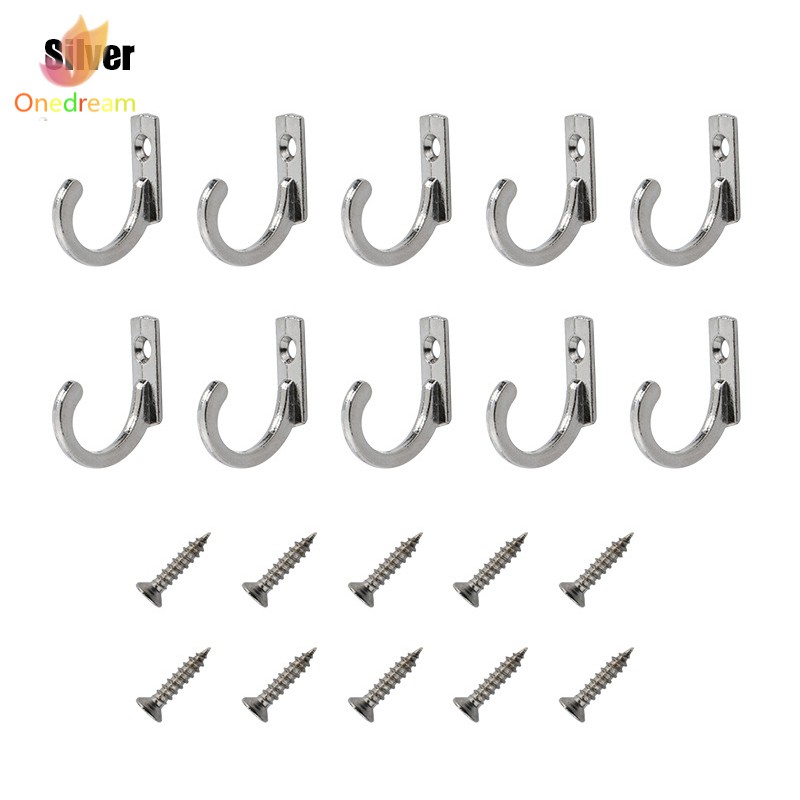 Set 10 móc treo đồ gắn tường bằng hợp kim kẽm phong cách vintage độc đáo