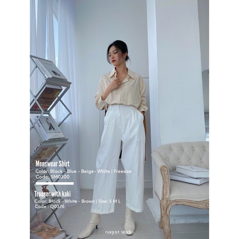 Quần suông lửng kaki ly trước NQ - Q0376 | BigBuy360 - bigbuy360.vn