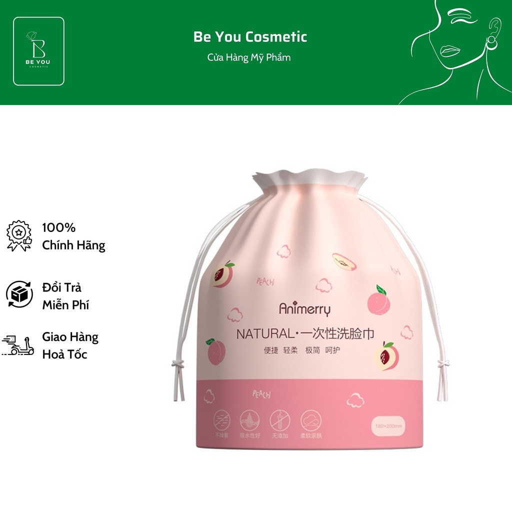 Khăn Giấy Animerry Cotton Lau Mặt Dạng Cuộn Dùng 1 Lần Lau Khô Tiện Ích