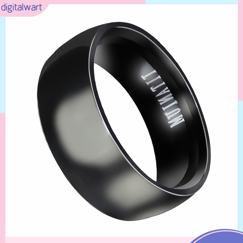 Nhẫn titan kiểu dáng đơn giản rộng 8mm dành cho nam