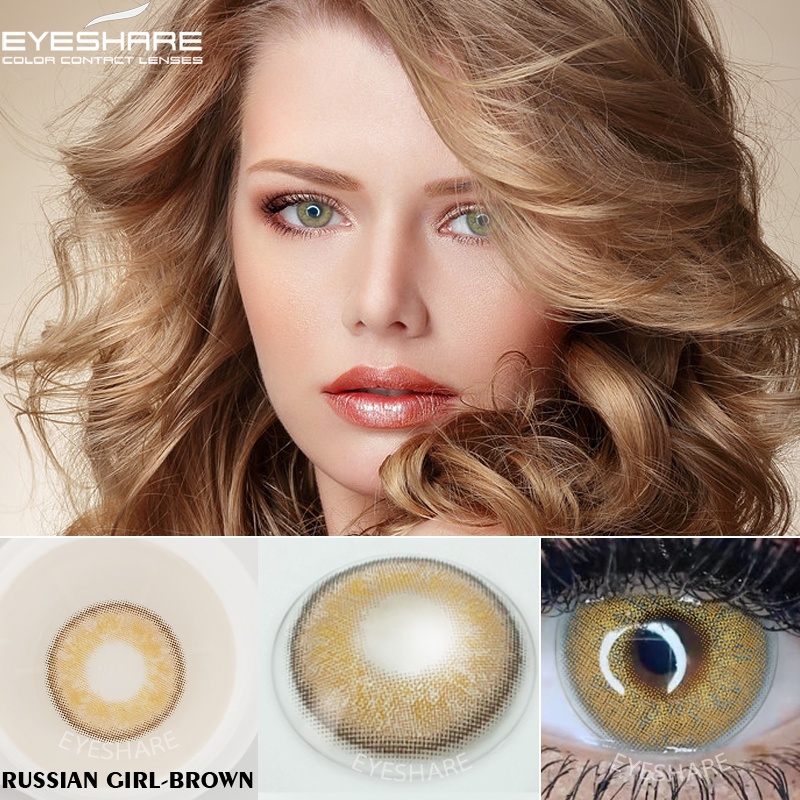 EYESHARE [Hàng mới về] Set 2 kính áp tròng màu sắc xinh xắn hợp thời trang