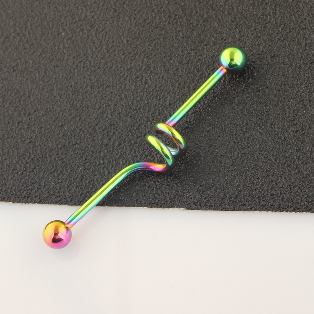 Set 5 Khuyên Tai Thanh Dài 38mm 14G Cho Nam Nữ