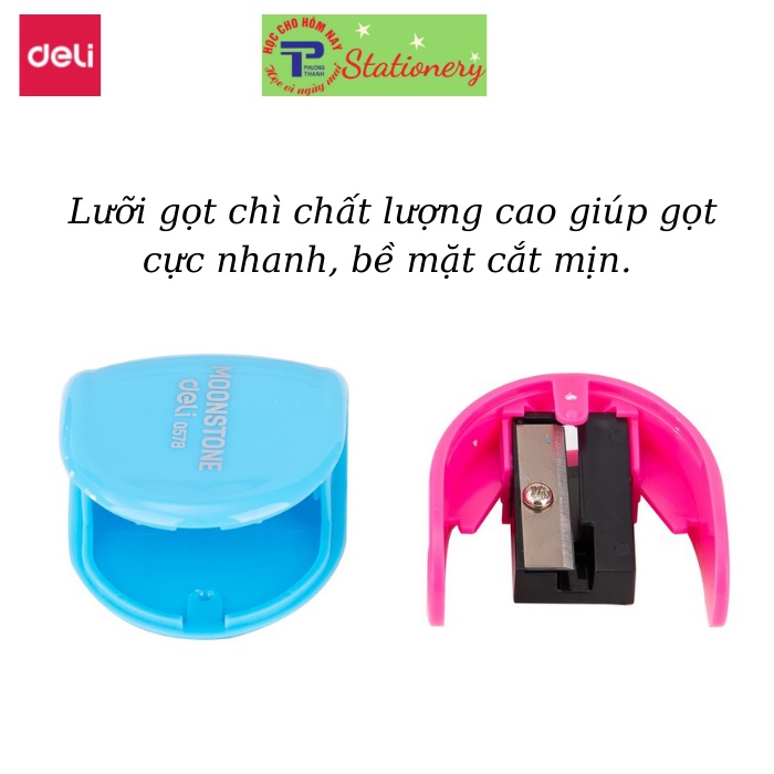 Gọt bút chì màu POP Deli - Hồng/ Vàng/ Xanh dương -màu ngẫu nhiên - E0578