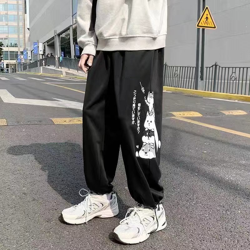 Quần ống rộng phong cách hiphop đường phố Hàn Quốc thời trang size M-5XL