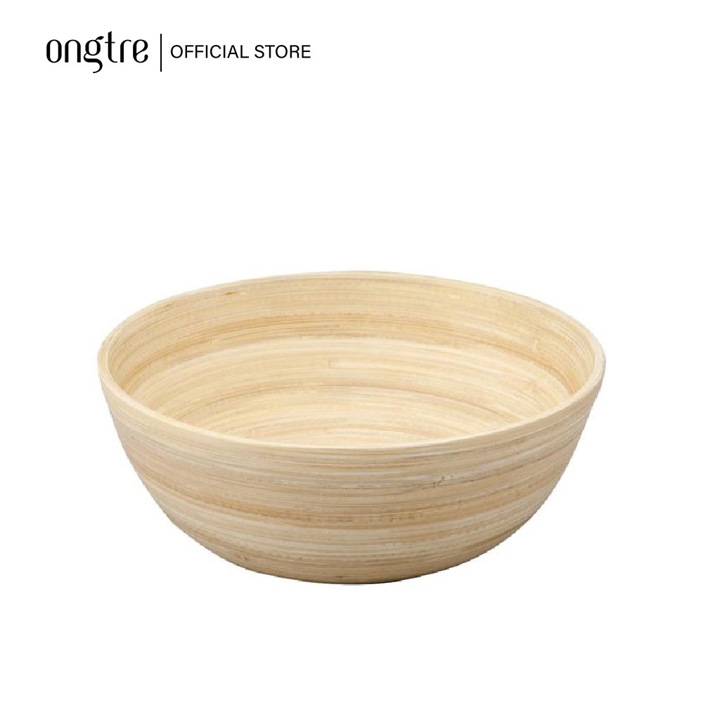 [Mã LIFEMALL2505 giảm 10% đơn 250K] Bát Tre Cuốn ONGTRE đựng Salad/món trộn/hoa quả/đồ khô (Bamboo Salad Bowl)