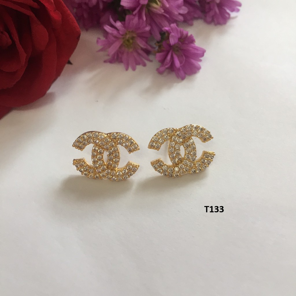 Set Dây Chuyền Nữ và Khuyên Tai Mạ Vàng 18k Đính Đá,  mặt dây chuyền Mạ 18k V180 T133 Namoo Jewelry