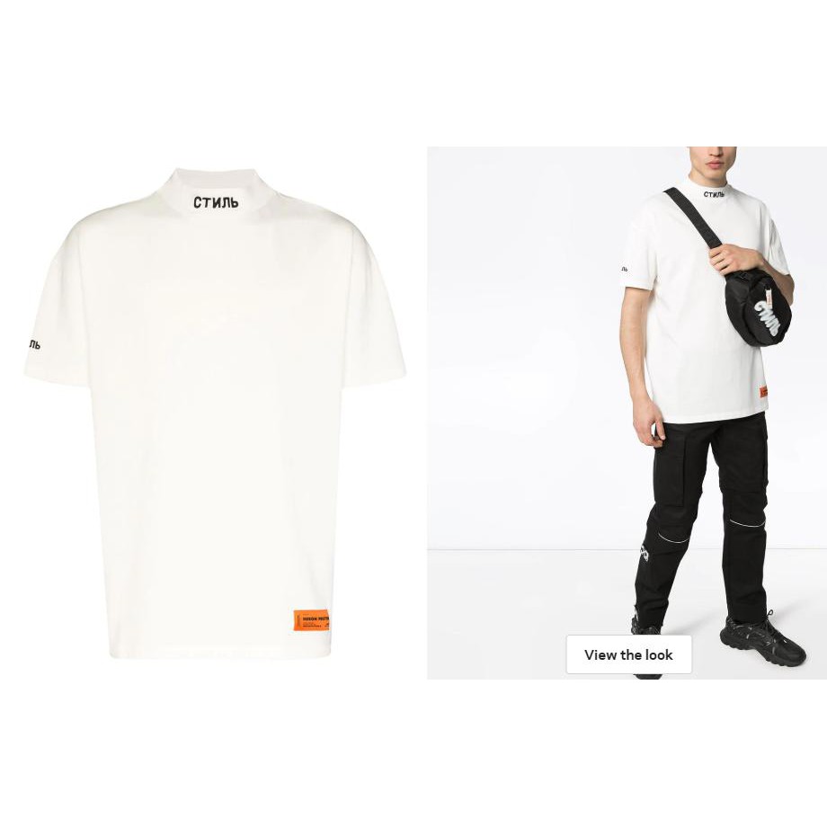 Áo thun ngắn tay Heron Preston CTNMB logo patch T-shirt ss20 [Hàng cao cấp]