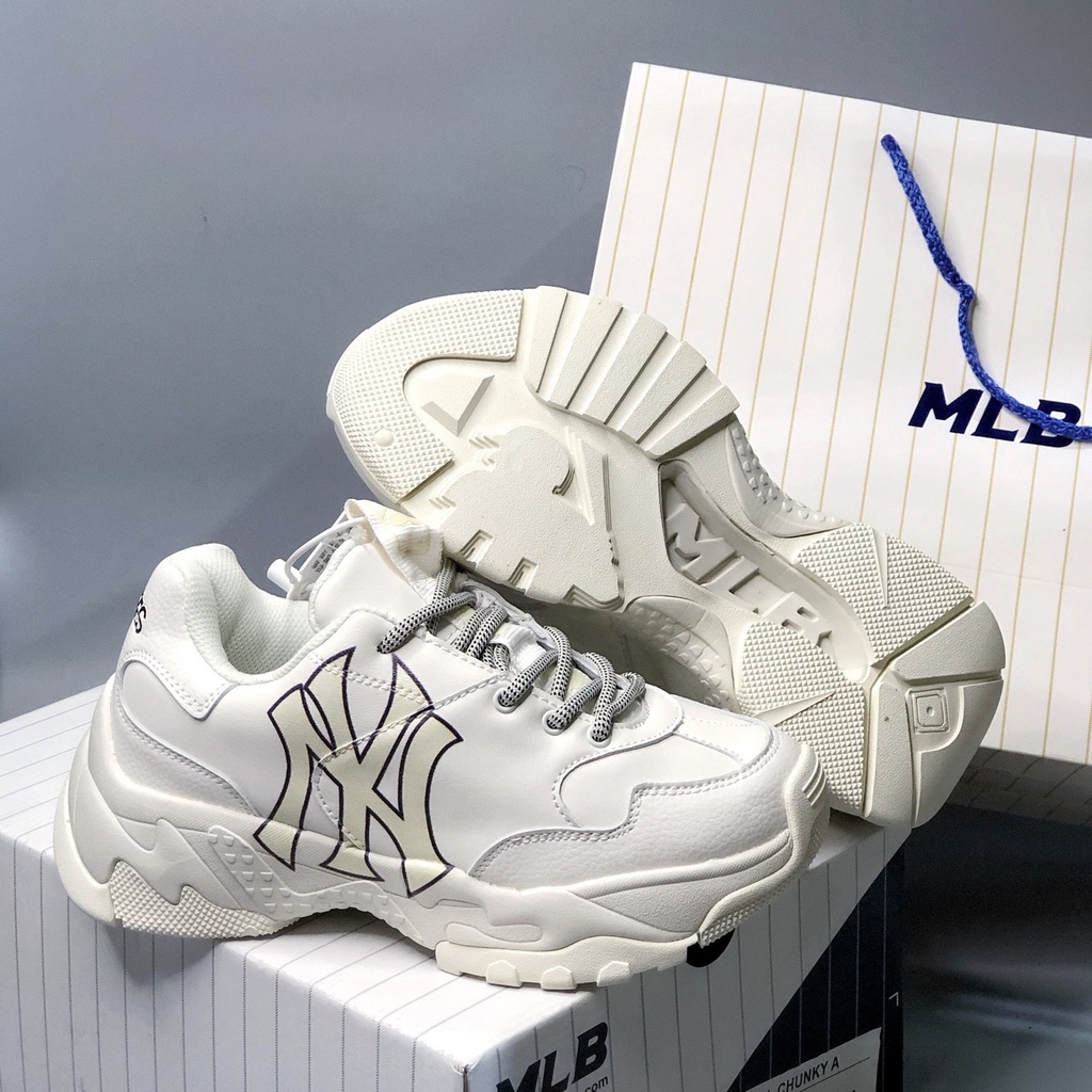 Giày thế thao Sneakers nam nữ, 𝐌𝐋𝐁 NY vàng MLB Các Mẫu Nam/Nữ 1.1 bản in 3d Da Bò Đế Cao Siêu Hot Full Size (36-43)