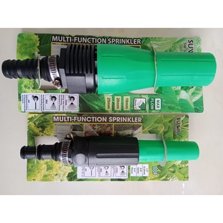 Đầu vòi phun tưới cây xịt rửa xe sân vườn tăng áp đa năng - Hiệu SUWA + kèm đai siết