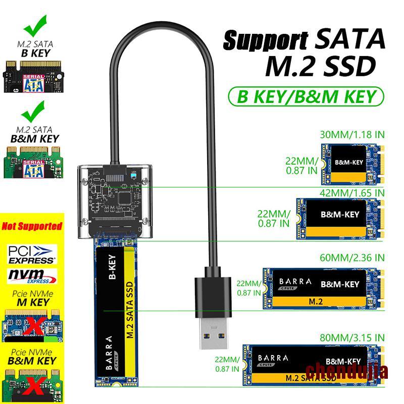 Hộp Chuyển Đổi Chenjia M2 Ssd Sata Chassis M.2 Sang Usb 3.0 Ssd Cho Ngff Sata / B Ke