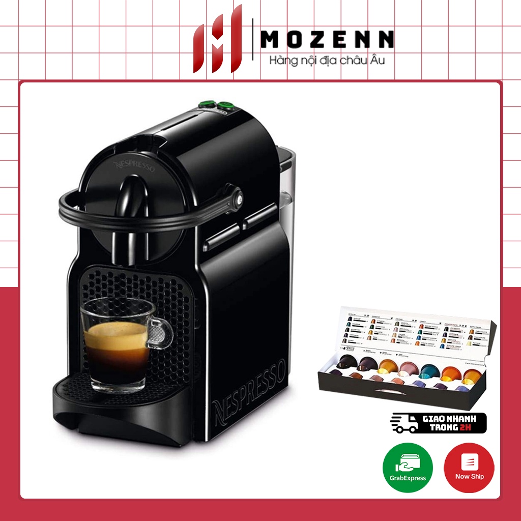 Máy pha cà phê viên nén Delonghi Nespresso Inissia EN 80.B, tặng kèm 1 hộp viên nén nhập Đức chính hãng