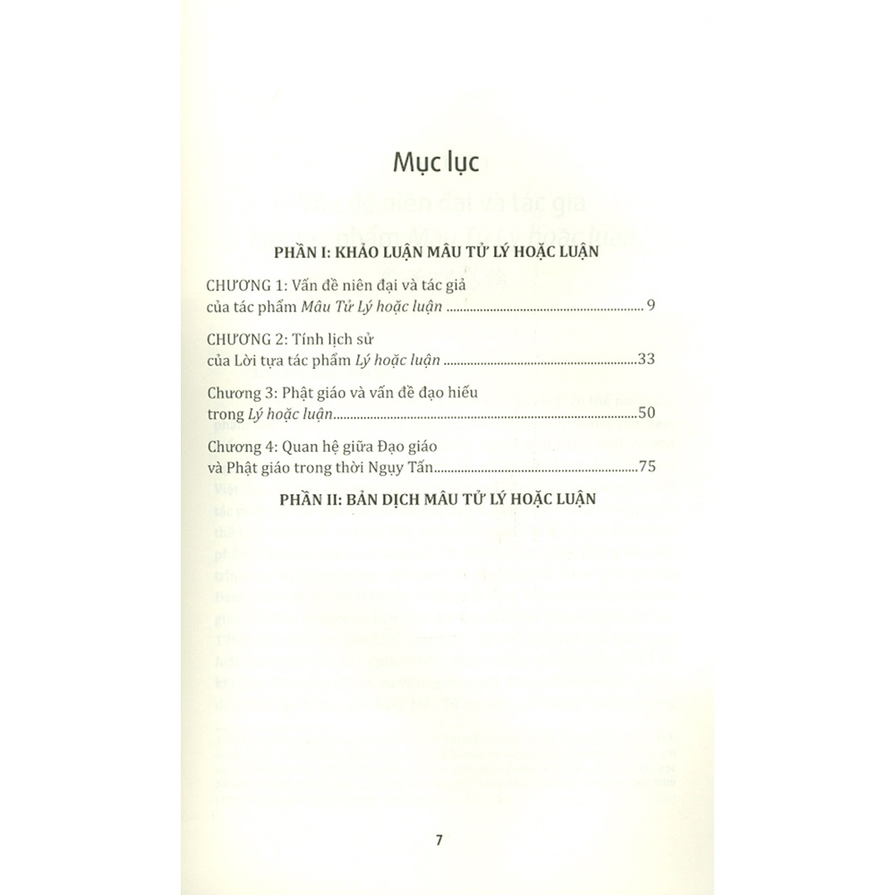 Sách - Mâu Tử Lý Hoặc Luận - Nghiên Cứu Và Phiên Dịch