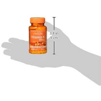Viên uống đẹp da, hỗ trợ đông máu và chắc xương Vitamin K 100mg Puritan's Pride loại 100 viên