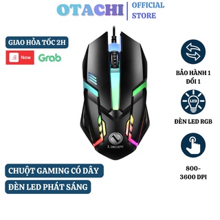 Chuột gaming có dây limei s1 thiết kế độc lạ có đèn led phát sáng nhiều màu thiết kế hiện đại phong cách