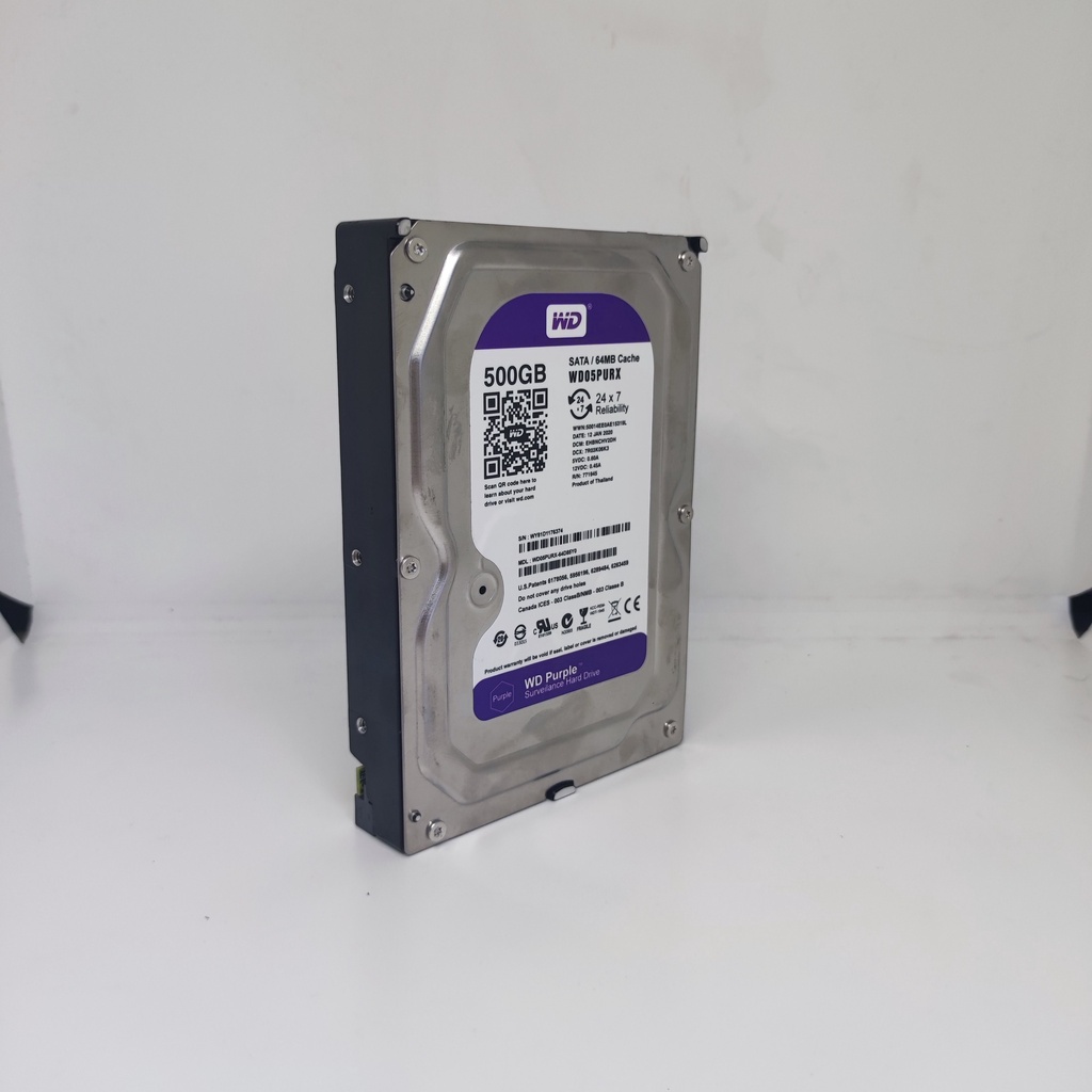 Ổ cứng HDD 500GB Western tím hàng bảo hành 24 tháng