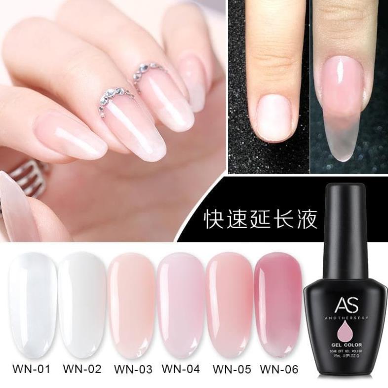Sơn Gel nối móng AS vỏ đen Mã WN ( Cam Kết Chính Hãng - làm khô sơn gel bằng máy hơ uvled )