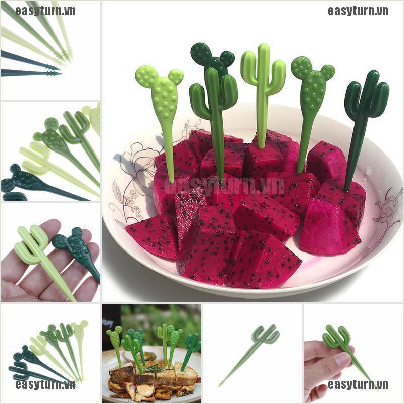Bộ 6 nĩa ăn trái cây hình xương rồng xinh xắn