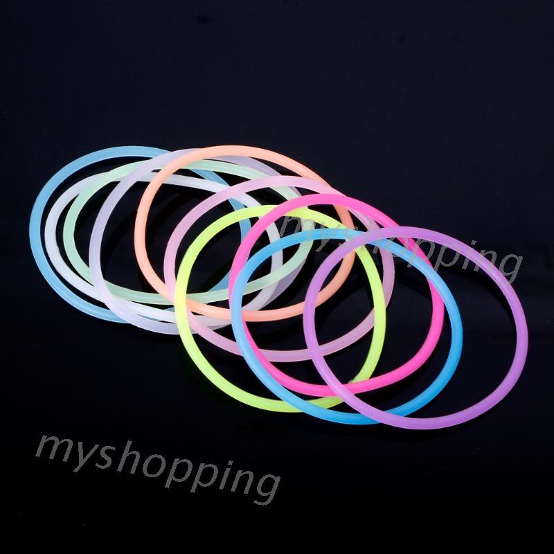 Set 10 vòng tay silicone dạ quang